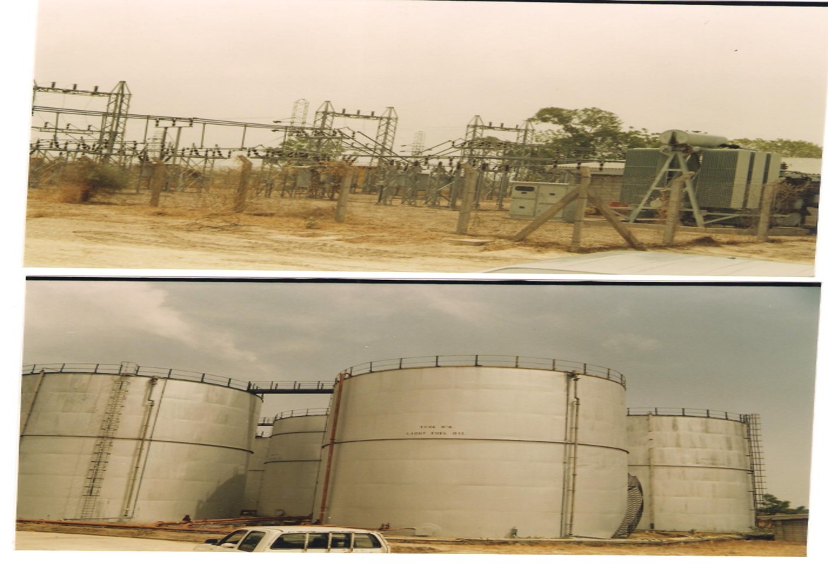 External View of 30Mega watts Station Showing Power Distribution Base & Fuel Storage Tanks